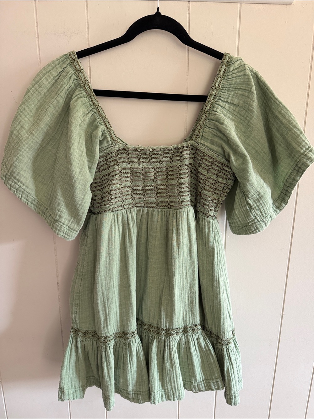Free People Easy to Love Mini Dress Small Boho Cottagecore Prairie Renfaire
